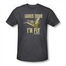 Land Before Time Shirt I'm Fly Adult Heather Charcoal Tee T-Shirt