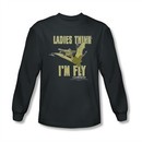 Land Before Time Shirt I'm Fly Long Sleeve Charcoal Tee T-Shirt