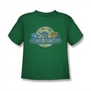 Land Before Time Shirt Kids Retro Logo Kelly Green Youth Tee T-Shirt
