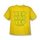 Land Before Time Shirt Kids Yep Yep Yep Yellow Youth Tee T-Shirt