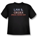 Law & Order: SVU Shirt Kids Logo Black Youth Tee T-Shirt