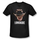 Longmire Shirt Slim Fit V Neck Long Haul Black Tee T-Shirt