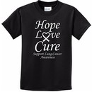 Lung Cancer Hope Love Cure Kids T-shirt