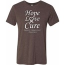 Lung Cancer Hope Love Cure Tri Blend Tee