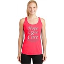 Lung Cancer Tee Hope Love Cure Ladies Dry Wicking Racerback