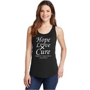 Lung Cancer Tee Hope Love Cure Ladies Tank Top