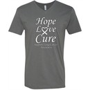Lung Cancer Tee Hope Love Cure V-neck