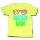 Macho Man Shirt Colorful Neon Yellow T-Shirt