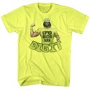 Macho Man Shirt Digit Neon Yellow Tee T-Shirt