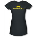 Magnum PI Juniors T-shirt The Stache Charcoal Tee Shirt