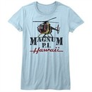 Magnum PI Shirt Juniors Hawaii Light Blue T-Shirt
