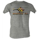 Magnum PI T-shirt Chopper Toon Adult Heather Grey Tee Shirt