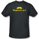 Magnum PI T-shirt The Stache Adult Charcoal Tee Shirt