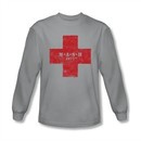 Mash Shirt Red Cross Long Sleeve Silver T-Shirt