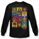 Masters Of The Universe Shirt Character Heads Long Sleeve Black Tee