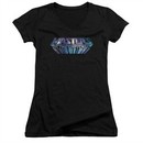 Masters Of The Universe Shirt Juniors V Neck Space Logo Black Tee T-Shirt