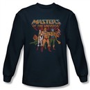 Masters Of The Universe Shirt Team Of Heroes Long Sleeve Navy T-Shirt