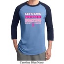Mens Breast Cancer Awareness Shirt Motor Boating Raglan Tee T-Shirt
