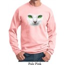 Mens Cat Sweatshirt Green Eyes Cat Sweat Shirt