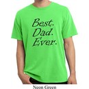 Mens Dad Shirt Best Dad Ever Black Print Pigment Dyed Tee T-Shirt