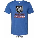 Mens Dodge Shirt Ram Hemi Logo Tri Blend Crewneck Tee T-Shirt