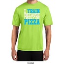 Mens Fitness Shirt I Train For Pizza Moisture Wicking Tee