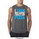 Mens Fitness Shirt I Train For Pizza Sleeveless Tee T-Shirt