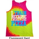 Mens Fitness Shirt I Train For Pizza Tank Tie Dye Tee T-shirt
