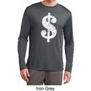 Mens Funny Shirt Distressed Dollar Sign Dry Wicking Long Sleeve TShirt