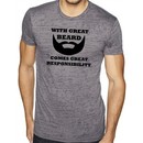 Mens Funny Shirt Great Beard Great Responsibility Burnout Tee T-Shirt