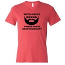 Mens Funny Shirt Great Beard Tri Blend V-neck Tee T-Shirt