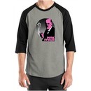 Mens Funny Shirt Pink Freud Raglan Tee T-Shirt