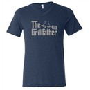 Mens Funny Shirt The Grill Father Tri Blend V-neck Tee T-Shirt