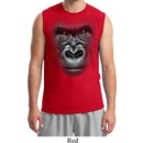 Mens Gorilla Shirt Big Gorilla Face Muscle Tee T-Shirt