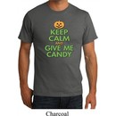 Mens Halloween Shirt Keep Calm and Give Me Candy Organic Tee T-Shirt