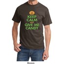 Mens Halloween Shirt Keep Calm and Give Me Candy Tee T-Shirt