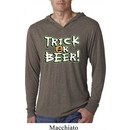 Mens Halloween Shirt Trick Or Beer Lightweight Hoodie Tee T-Shirt