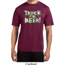 Mens Halloween Shirt Trick Or Beer Moisture Wicking Tee T-Shirt