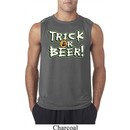Mens Halloween Shirt Trick Or Beer Sleeveless Tee T-Shirt
