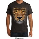 Mens Leopard Shirt Big Leopard Face Organic T-Shirt