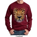 Mens Leopard Sweatshirt Big Leopard Face Sweat Shirt