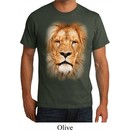 Mens Lion Shirt Big Lion Face Organic T-Shirt