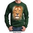 Mens Lion Sweatshirt Big Lion Face Sweat Shirt