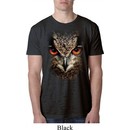 Mens Owl Shirt Big Owl Face Burnout T-Shirt