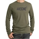 Mens Shirt Awesome Cubed Long Sleeve Thermal Tee T-Shirt