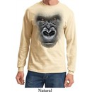 Mens Shirt Big Gorilla Face Long Sleeve Tee T-Shirt
