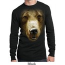 Mens Shirt Big Grizzly Bear Face Long Sleeve Thermal Tee T-Shirt