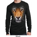 Mens Shirt Big Tiger Face Long Sleeve Thermal Tee T-Shirt
