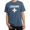 Mens Shirt Distressed Lifeguard Pigment Dyed Tee T-Shirt