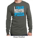 Mens Shirt I Train For Pizza Long Sleeve Thermal Tee